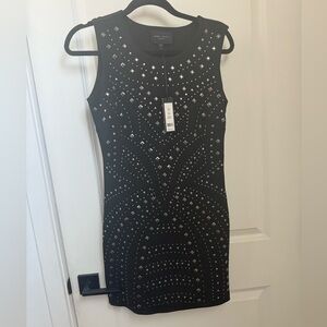 Romeo & Juliet Couture Black Studded Mini Dress